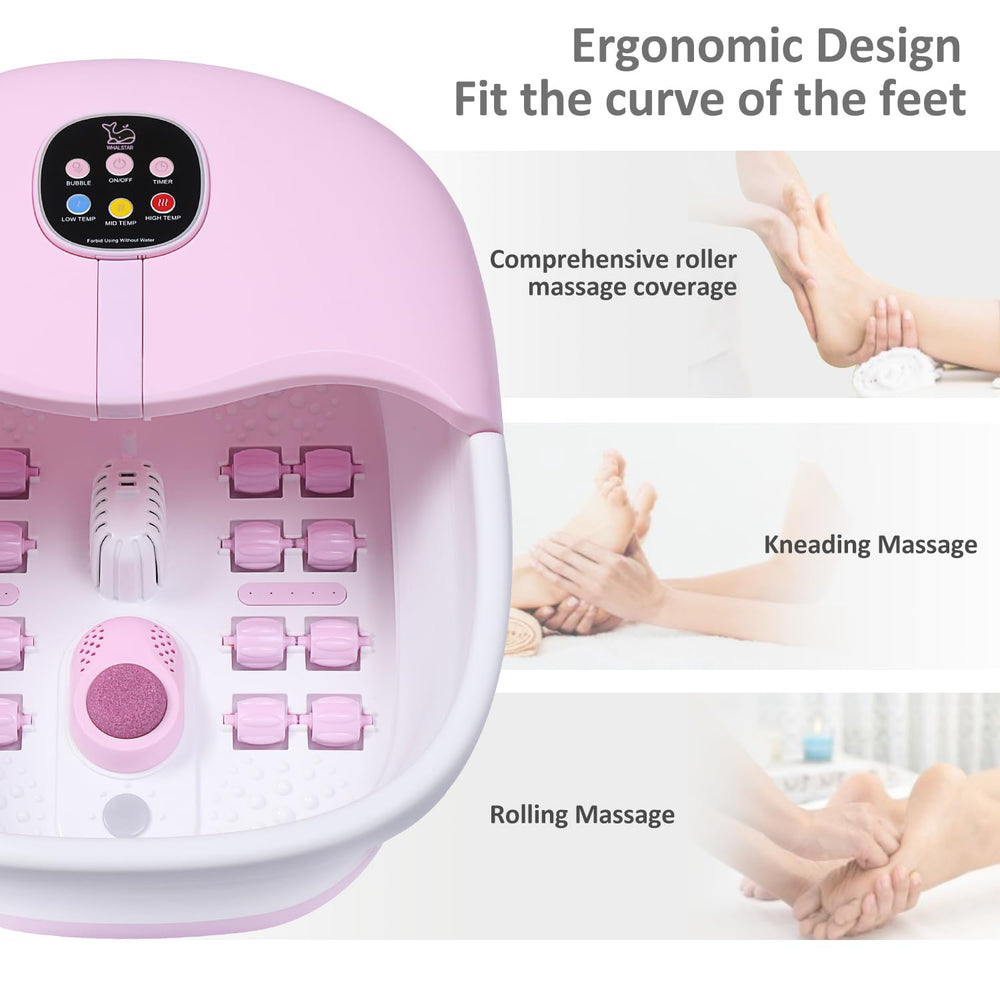 WHALSTAR foot spa bucket with remote control for easy adjustments