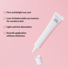 Whamisa Organic Flowers Eye Essence close-up shows silky texture for a smoother eye area