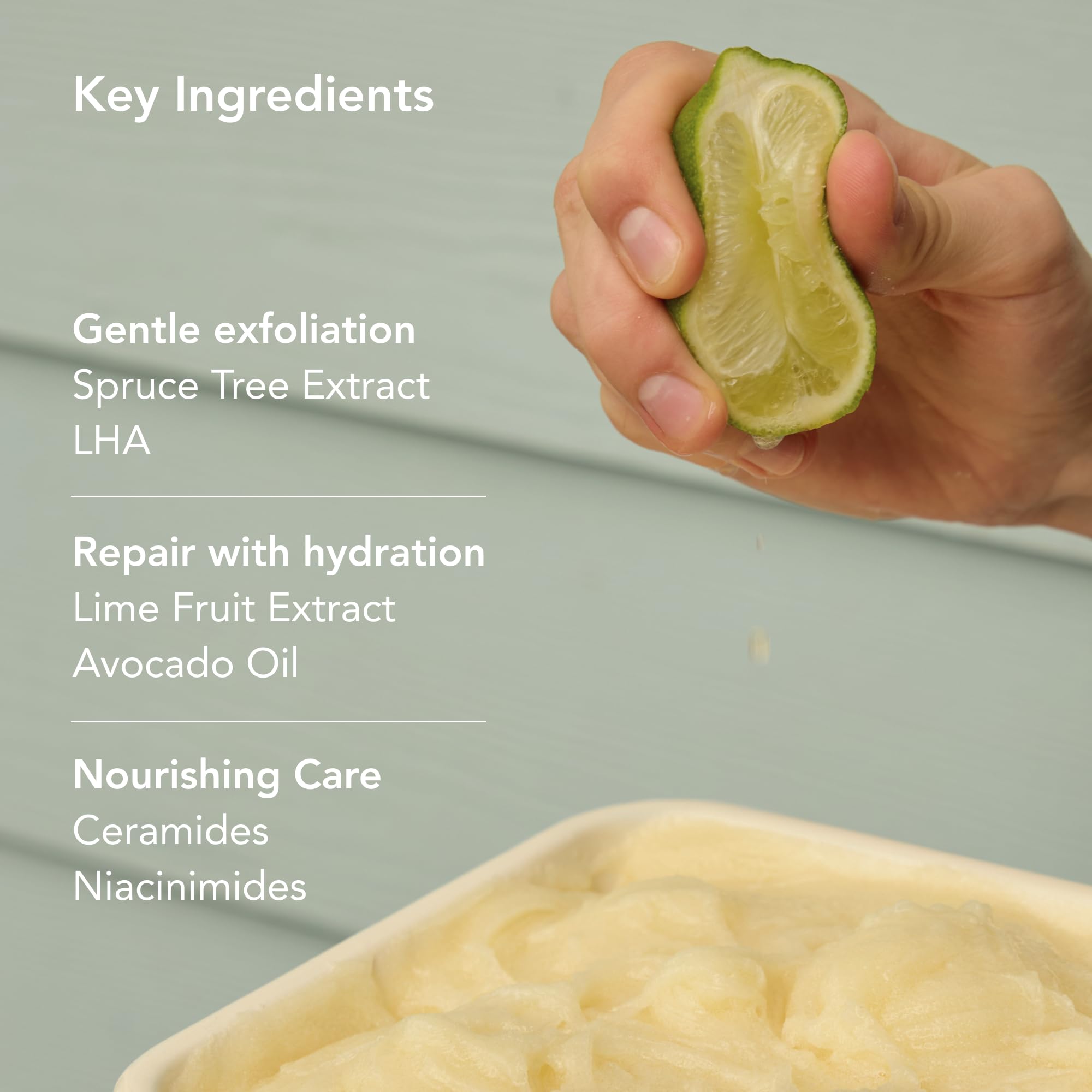 Whipped Semo Face and Body multi-use scrub in action.
