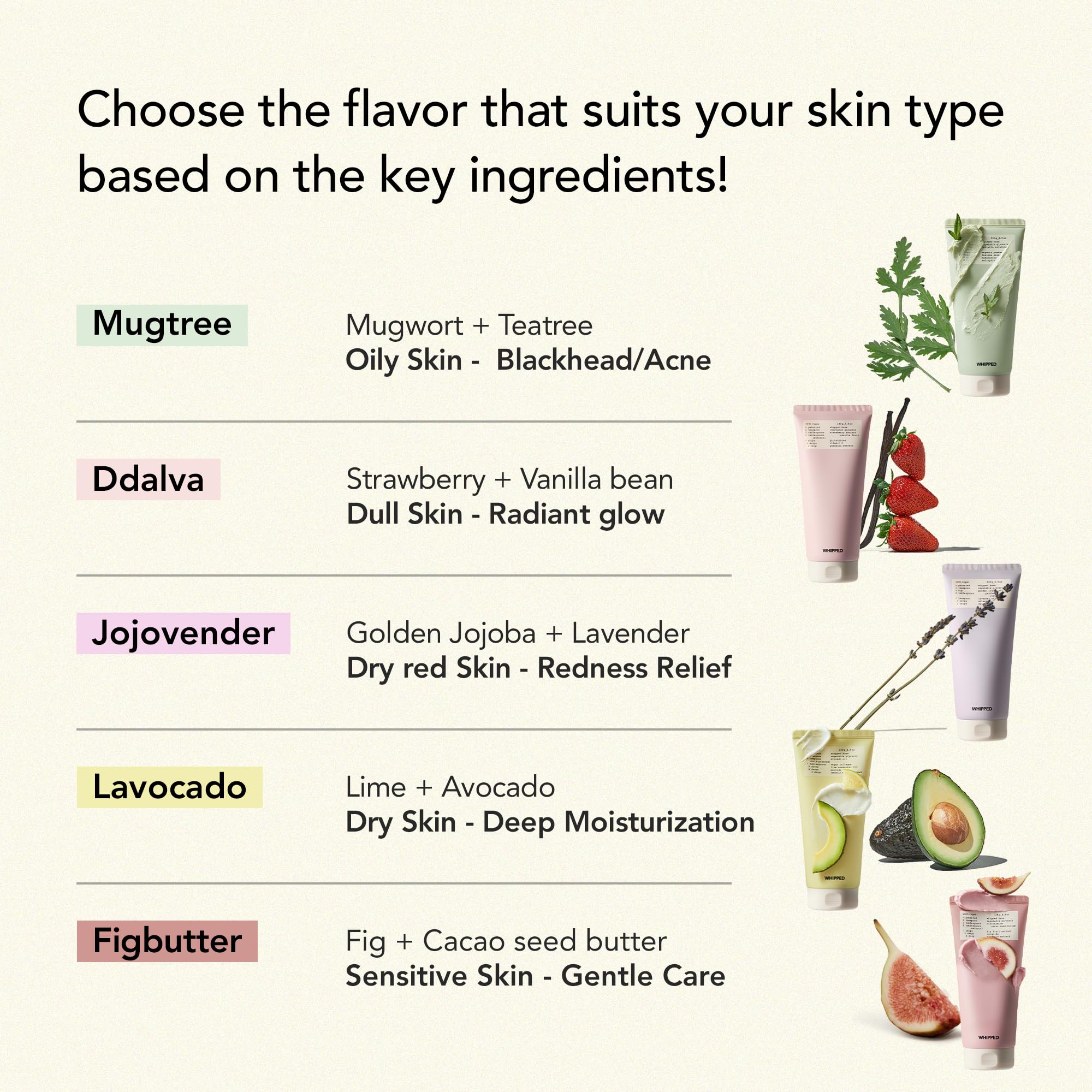 Whipped Semo Face Wash closeup shows healthy-looking skin glow.