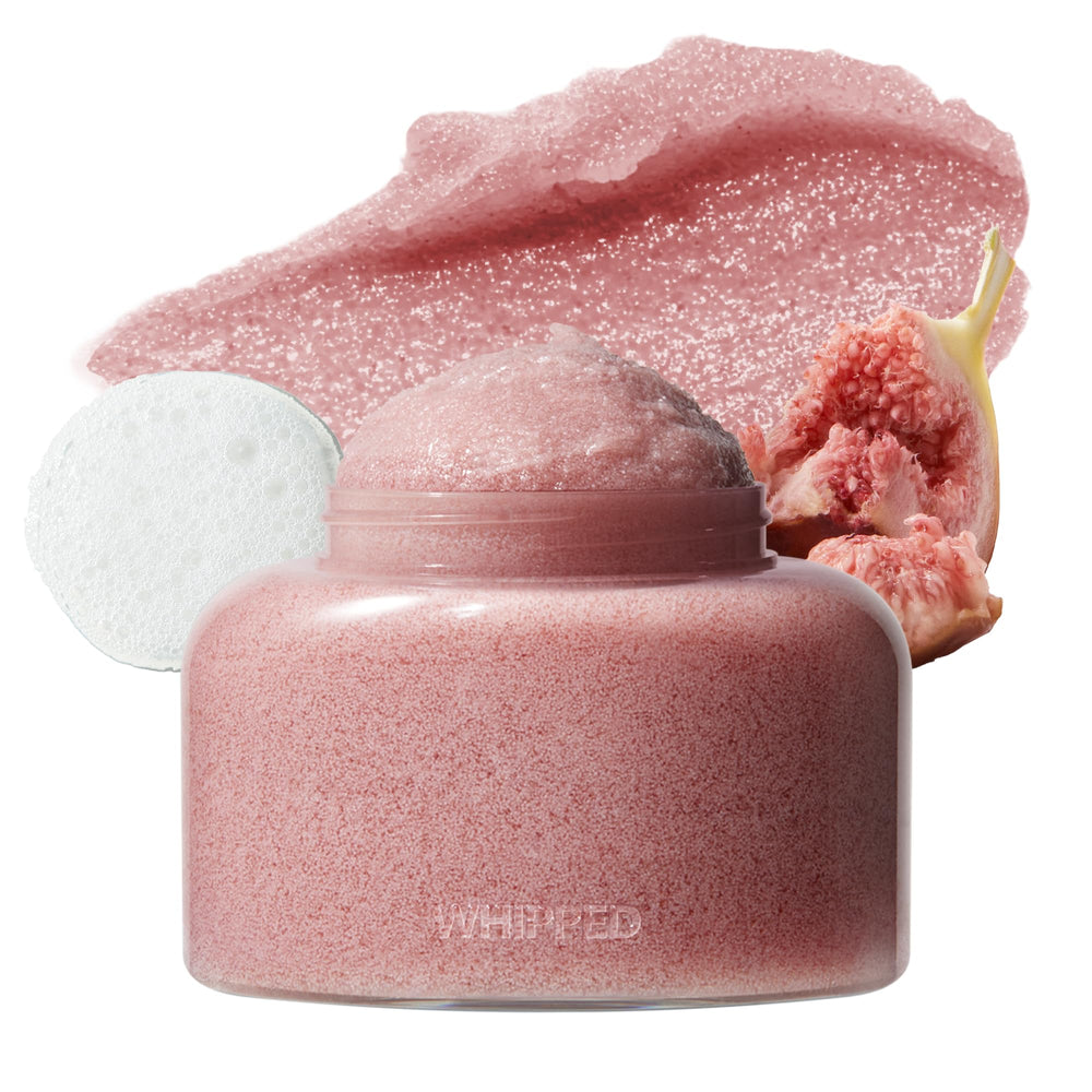 Whipped Semo FigButter jar for gentle exfoliation and smooth skin.