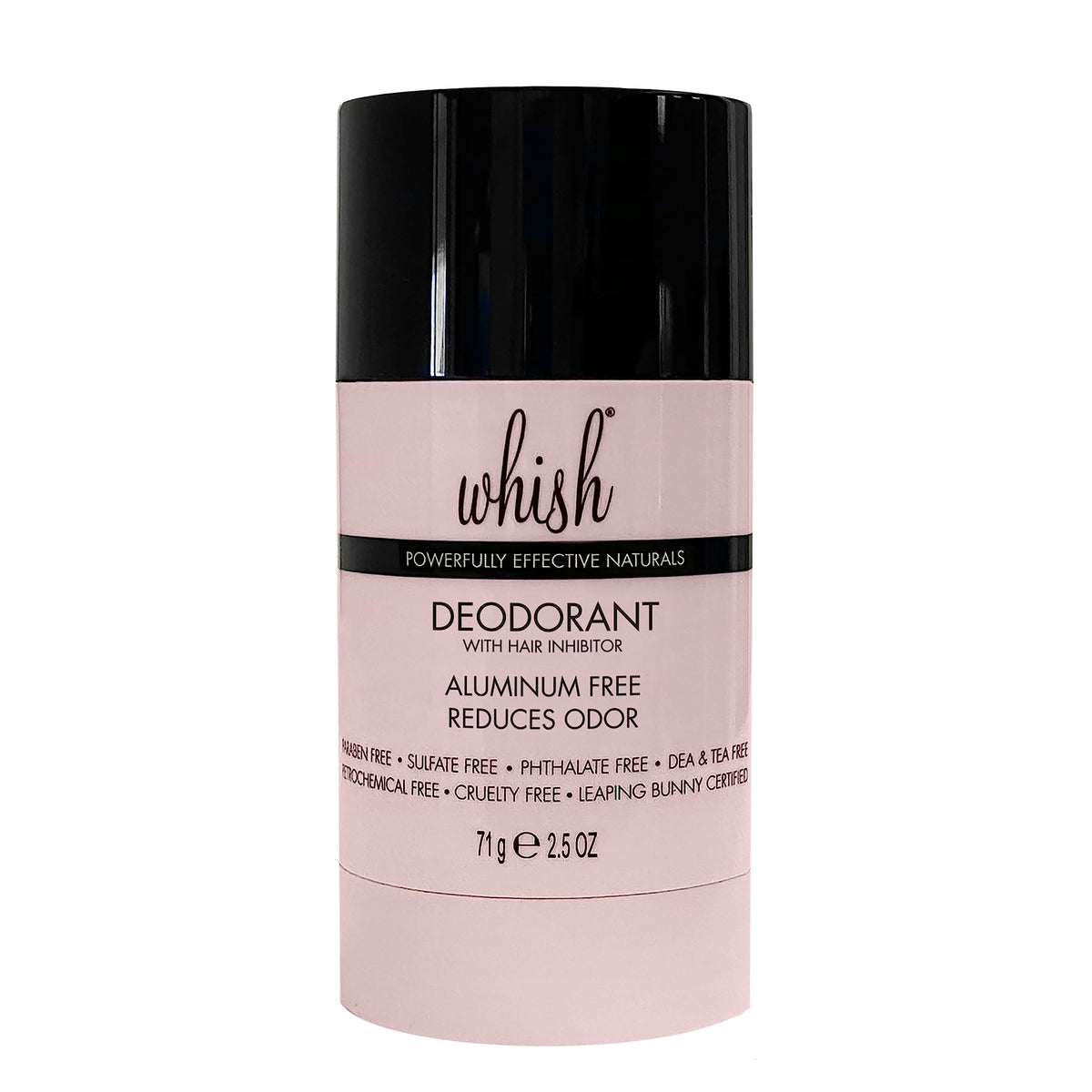 Whish aluminum-free deodorant stick applying smoothly for all-day freshness.