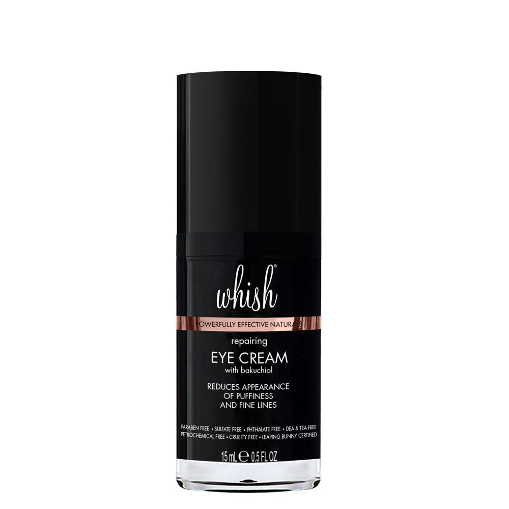 Whish Repairing Eye Cream bottle close-up for easy daily use.