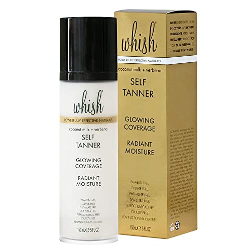 Whish self-tanner texture close-up showing smooth, streak-free color across skin tones.