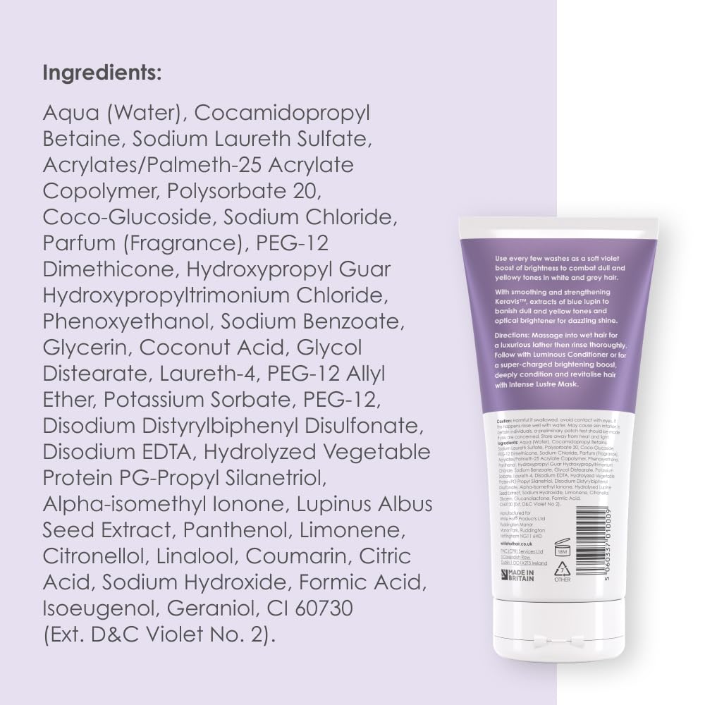 White Hot Brilliant Shampoo massaged into hair during cleansing