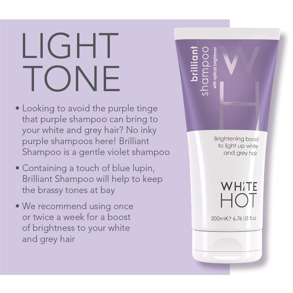 White Hot Brilliant Shampoo pump-dispense enables easy application