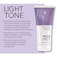 White Hot Brilliant Shampoo pump-dispense enables easy application