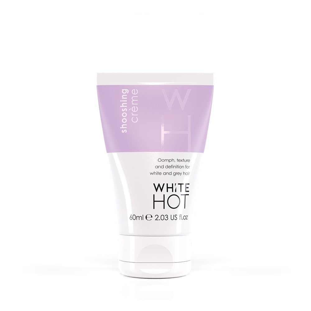 White Hot Shooshing Crème 60ml bottle offering lightweight hold and signature fragrance for easy styling.