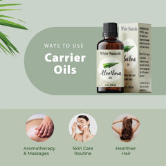 White Naturals Aloe Vera Oil dropper enables precise, mess-free daily skincare applications.