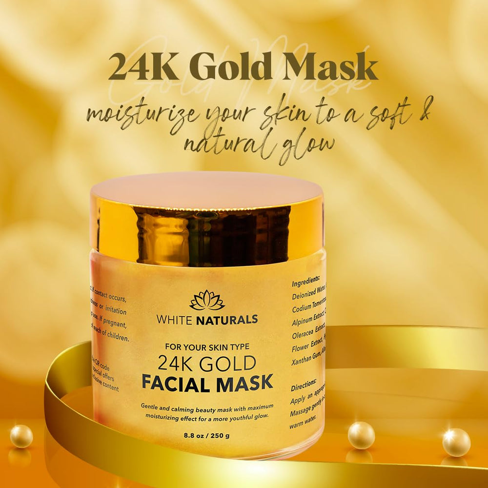 White Naturals user applying mask during spa-like self-care routine