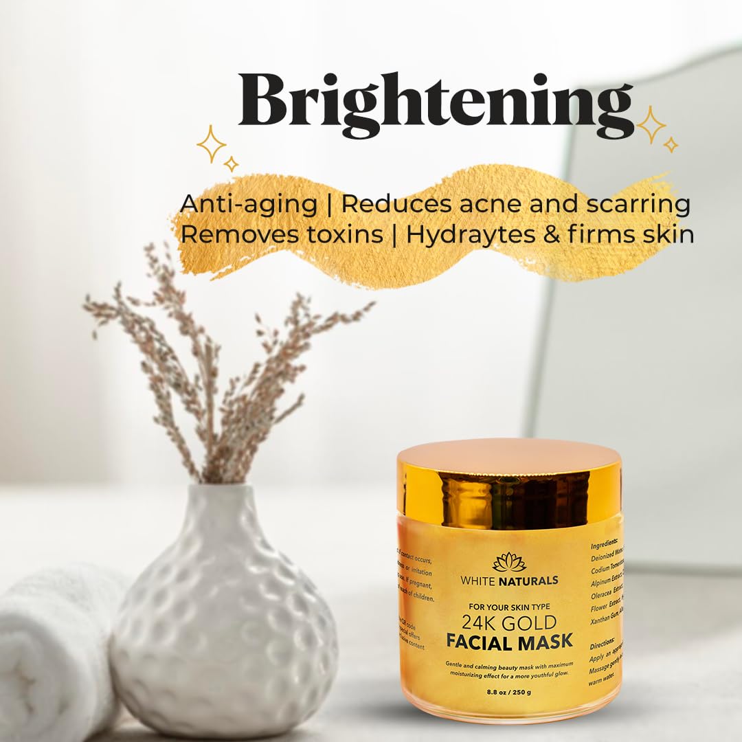 White Naturals mask on skin indicating firming and refreshed complexion