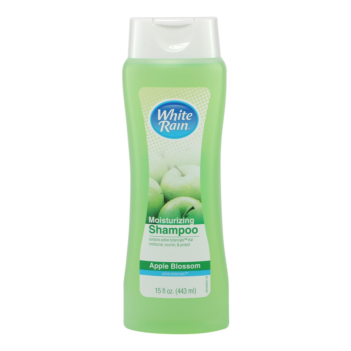 White Rain Apple Blossom shampoo bottle shown for hydrating hair