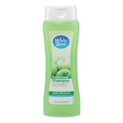 White Rain Apple Blossom shampoo bottle shown for hydrating hair
