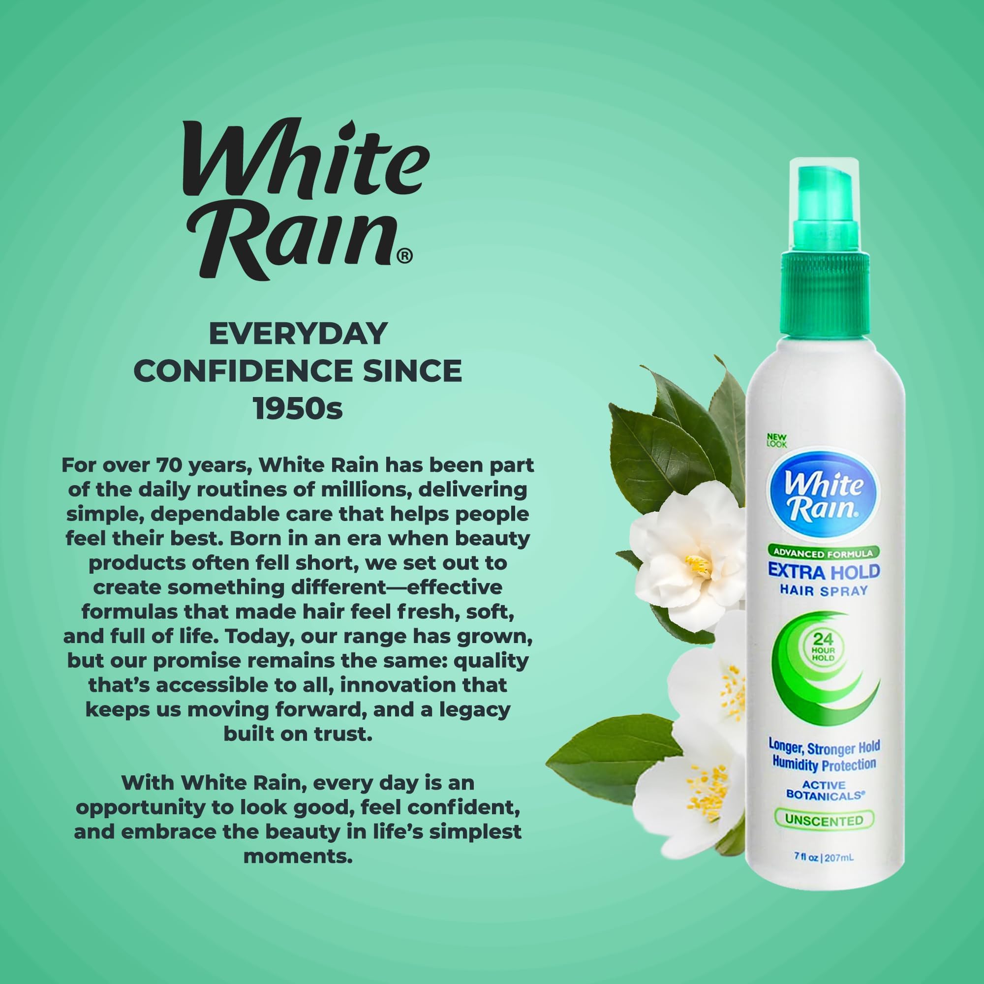 White Rain Hairspray six-bottle pack for on-the-go styling.