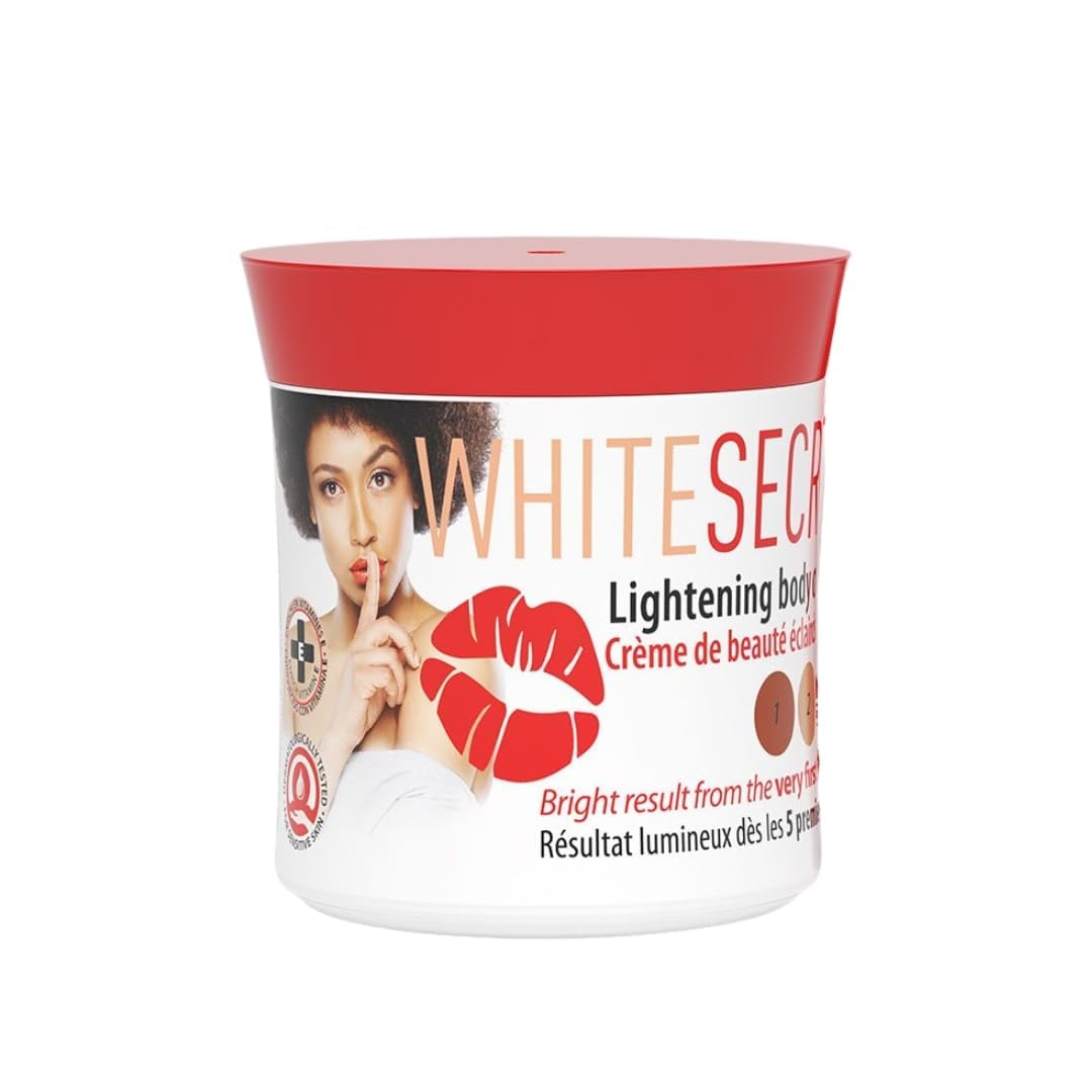 White Secret Brightening Cream bottle with vitamin E for radiant hydrated skin