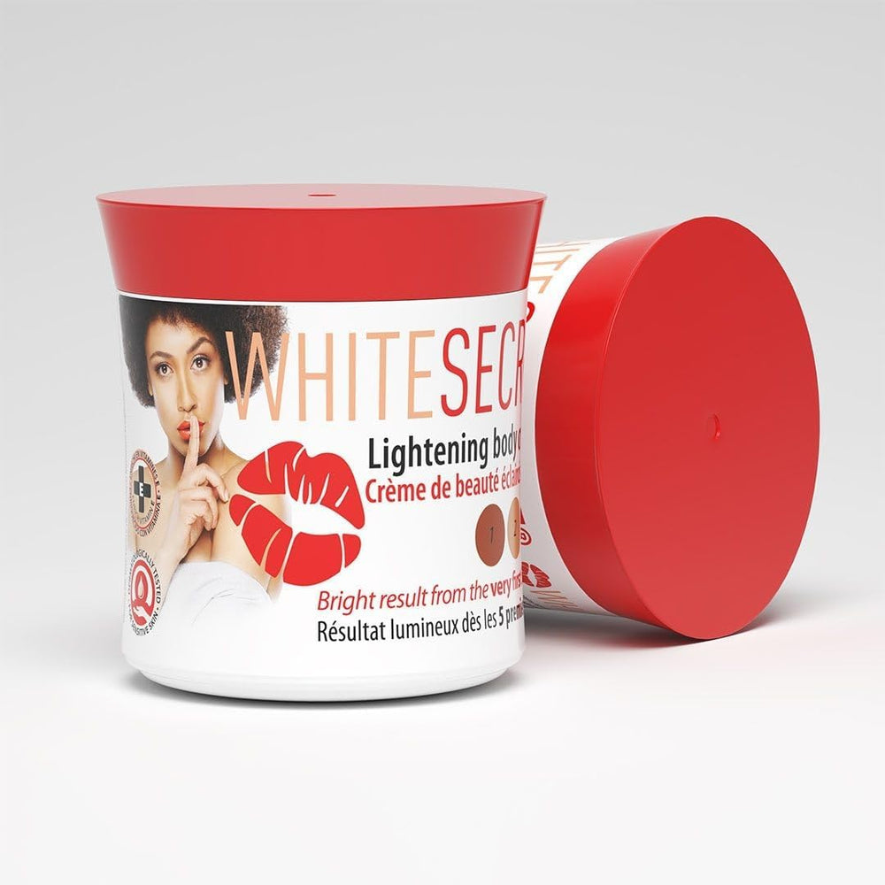 White Secret Brightening Cream texture close-up, lightweight moisturizer for all skin types