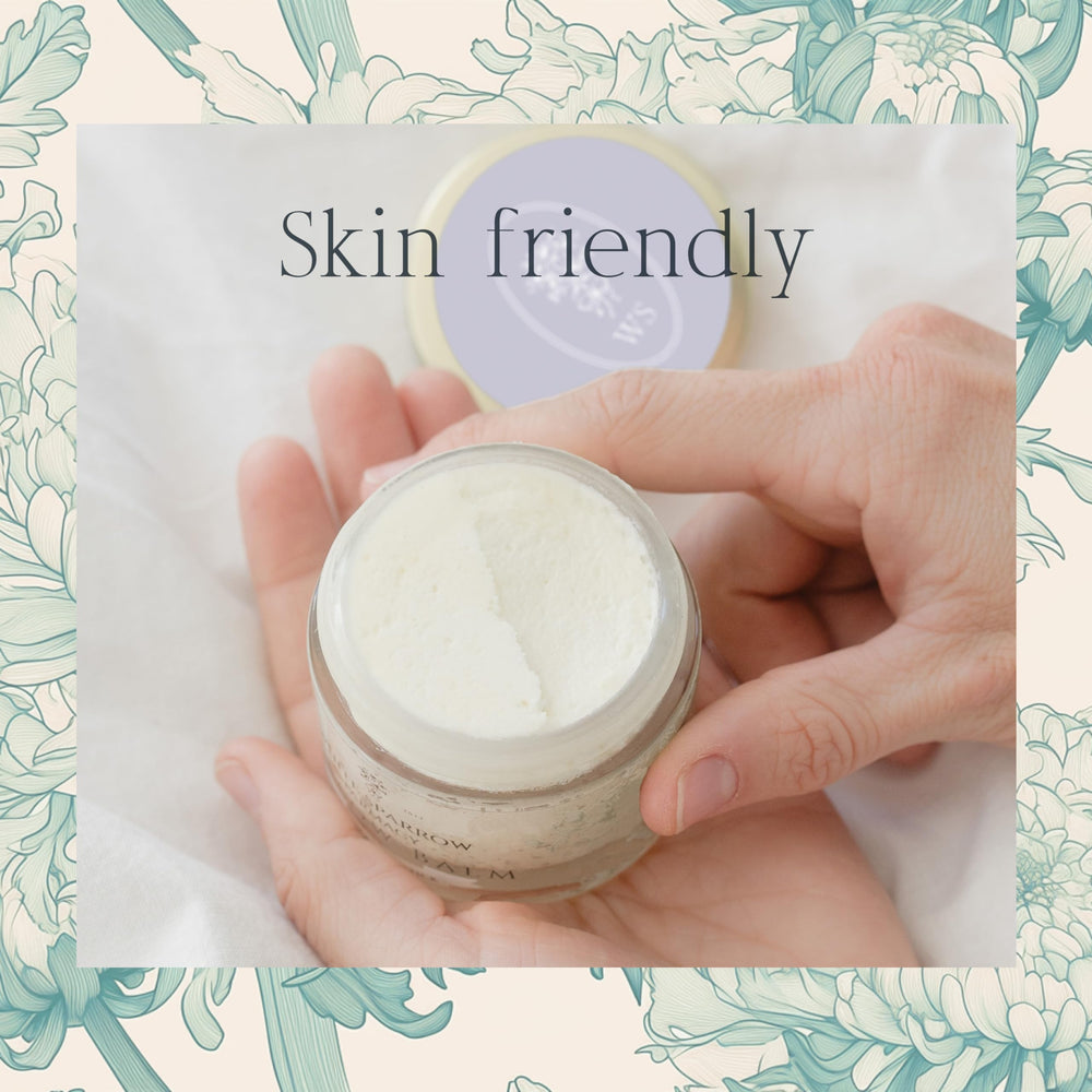 Compact packaging image of White Sparrow Farmacy balm tin and eco-friendly design