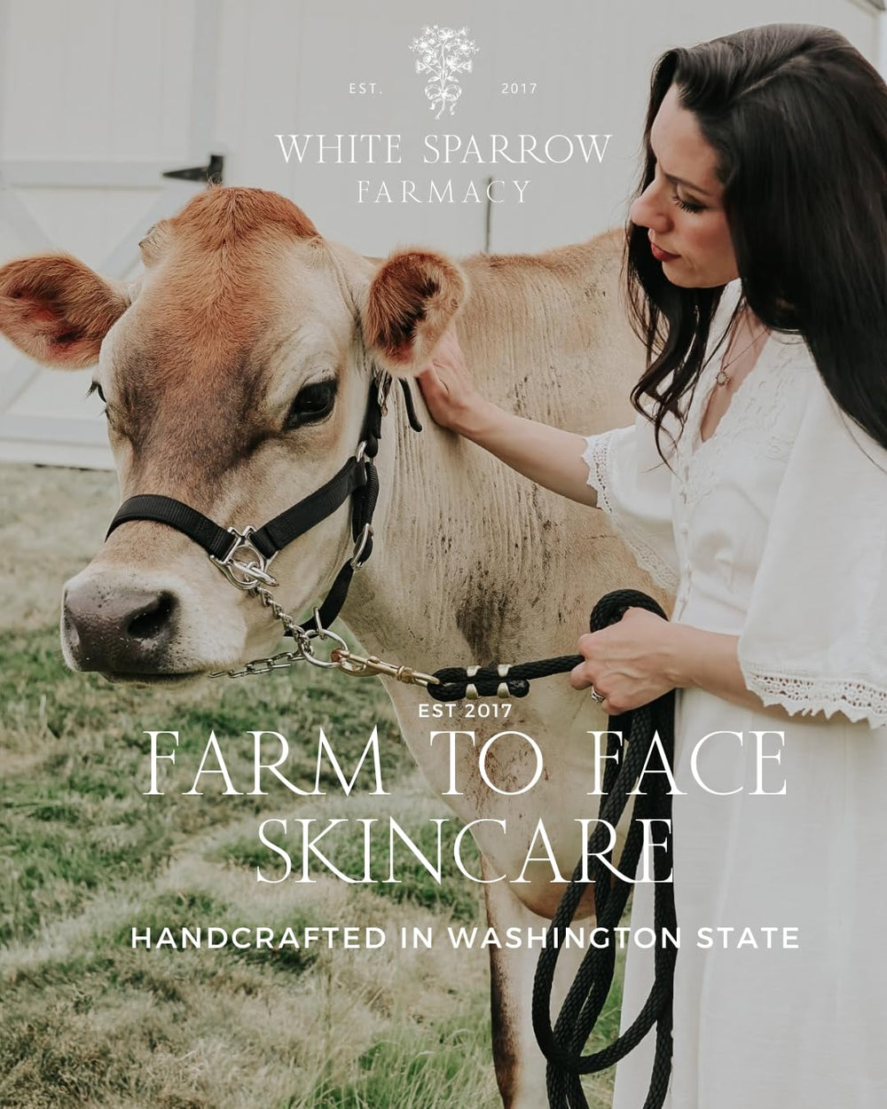 Vitamin-rich skin nourishment from White Sparrow Farmacy balm and natural oils