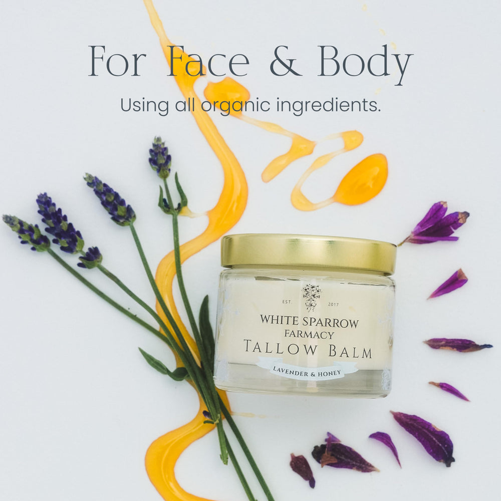 Sustainability focus of White Sparrow Farmacy tallow with ethical sourcing