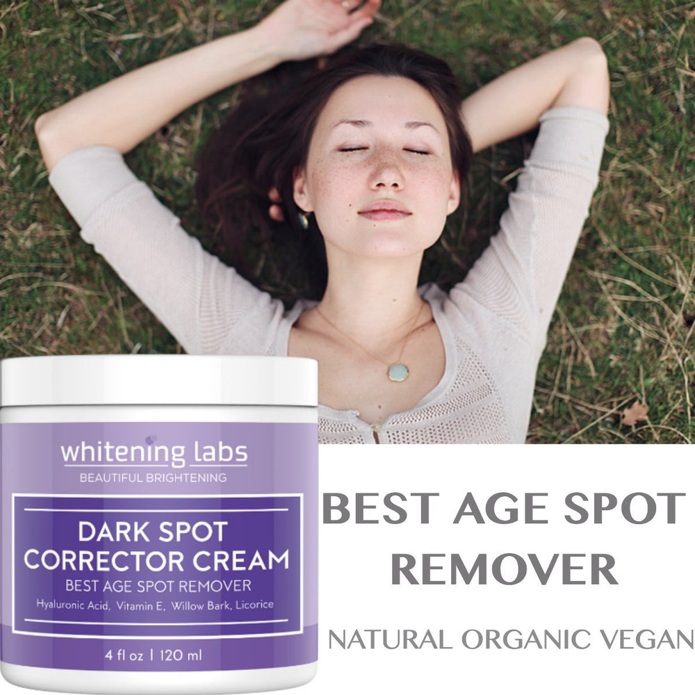 Whitening Labs anti-aging moisturizer on the face for daily use.
