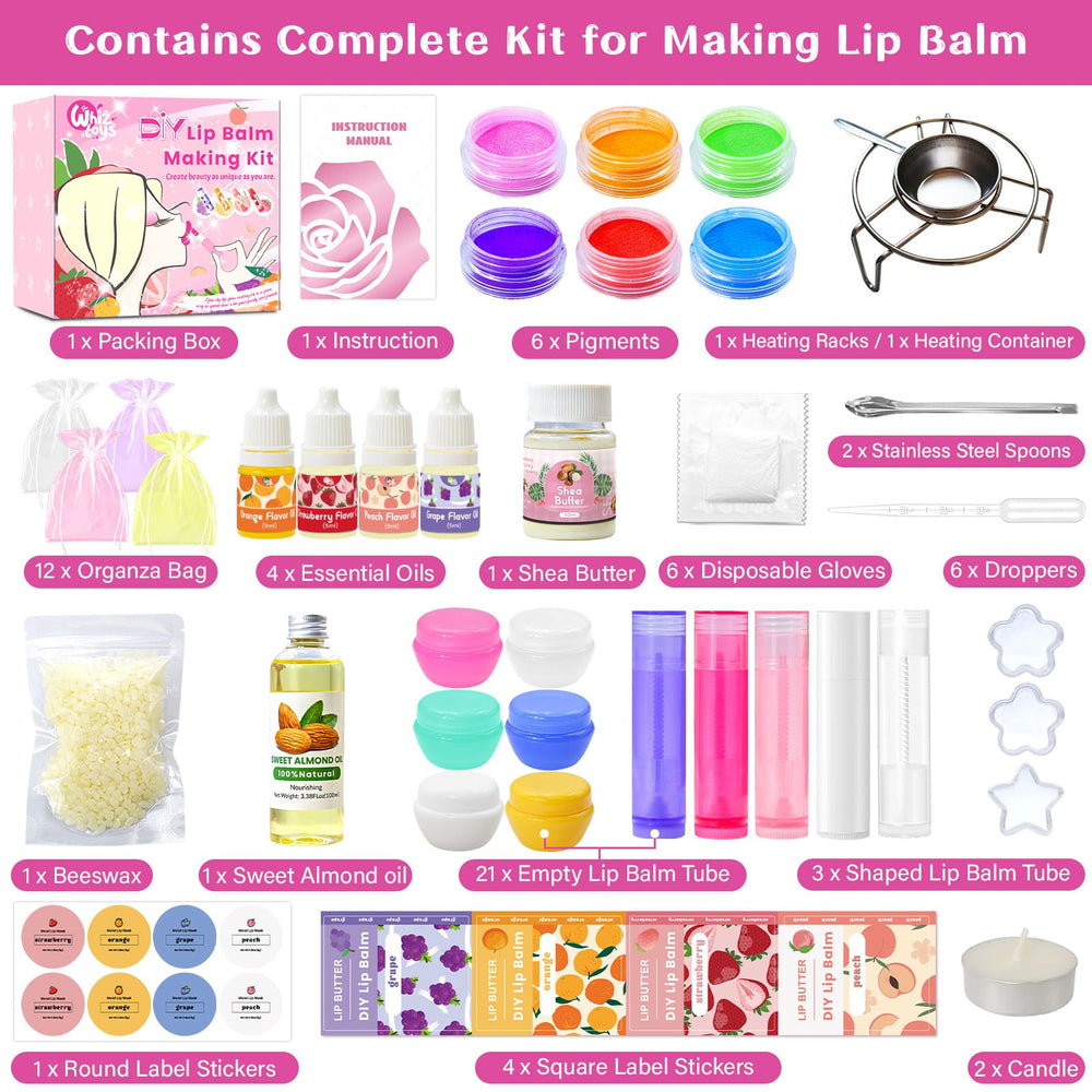 WhizToys pigments and mica powders in vibrant colors for custom lip gloss