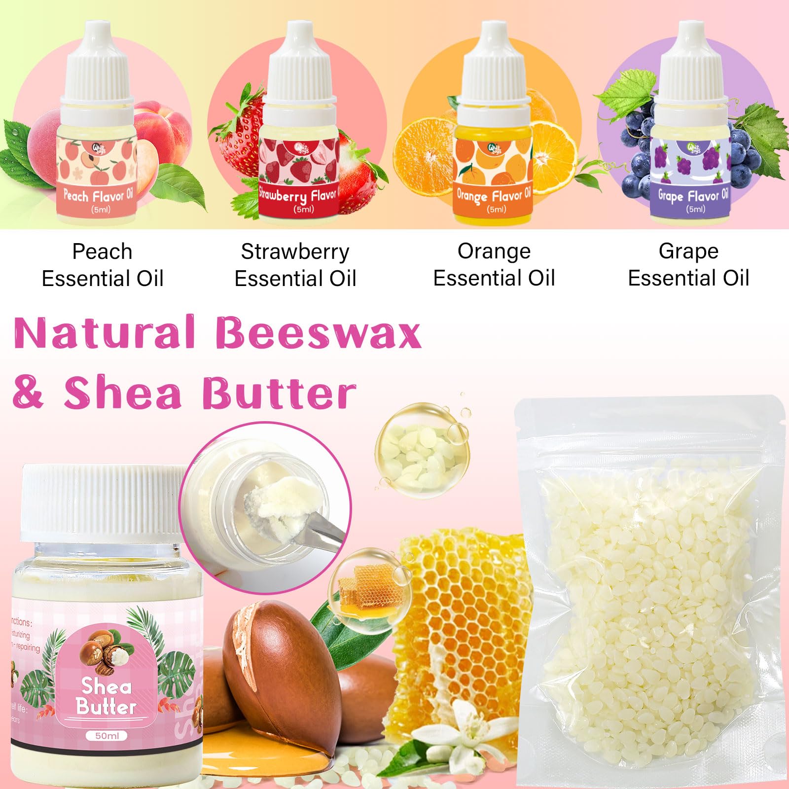 WhizToys unique-shaped molds for varied lip balm textures and looks