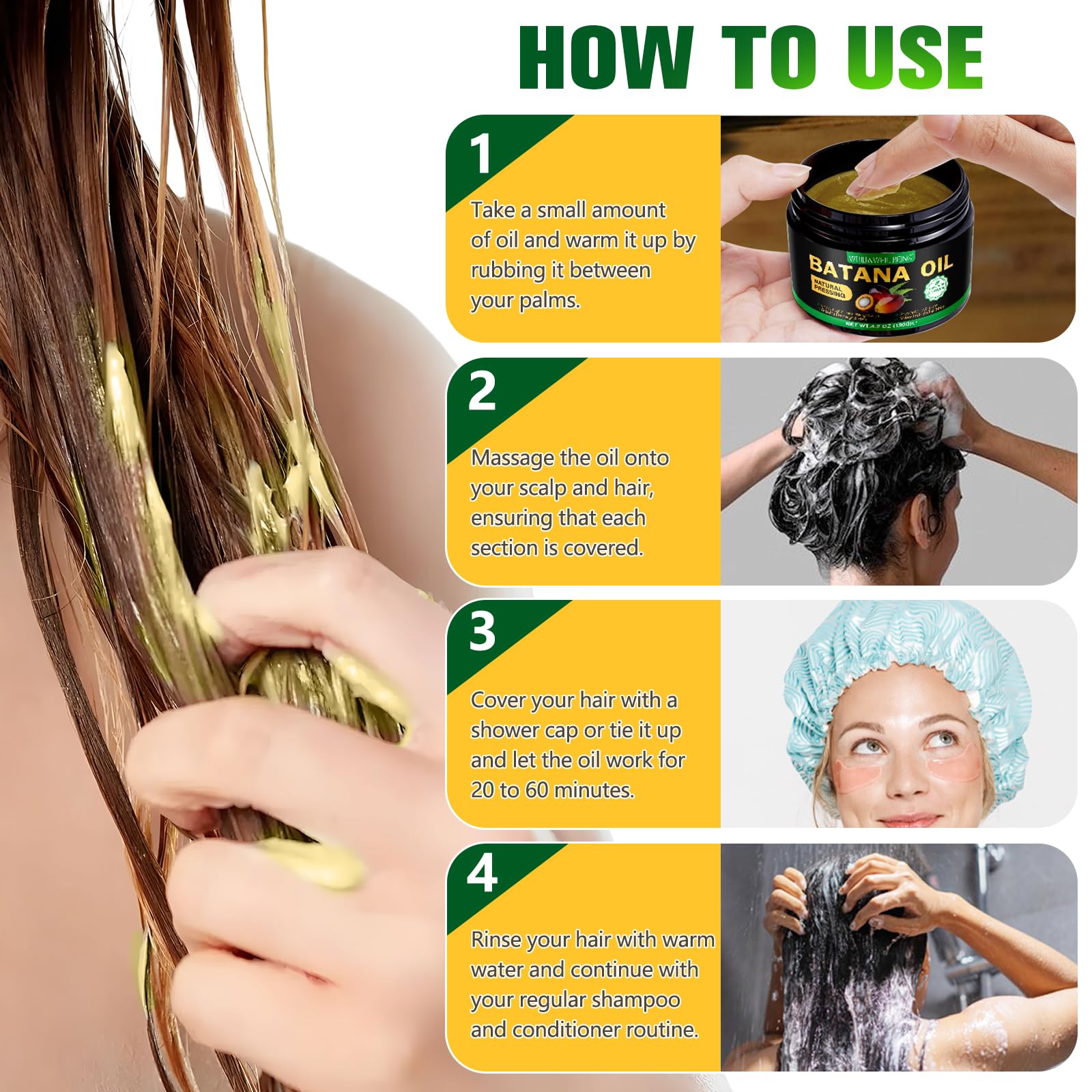 WHLH & WELL-BEING Batana Oil package with premium formula