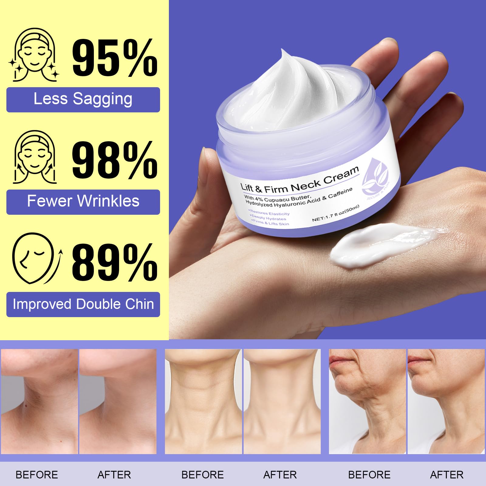 WHLH & WELL-BEING Neck Creams lightweight formula suitable for all skin types