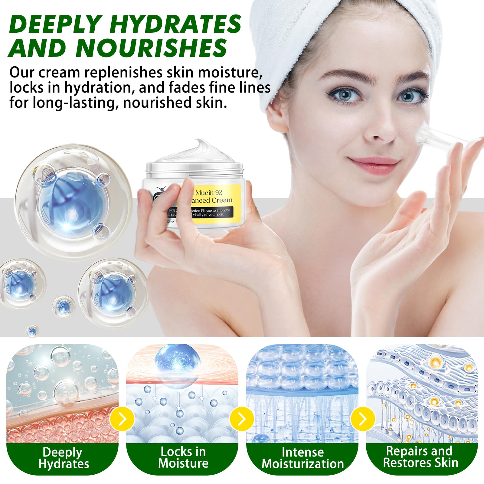 WHLH & WELL-BEING serum application image showing gentle massage