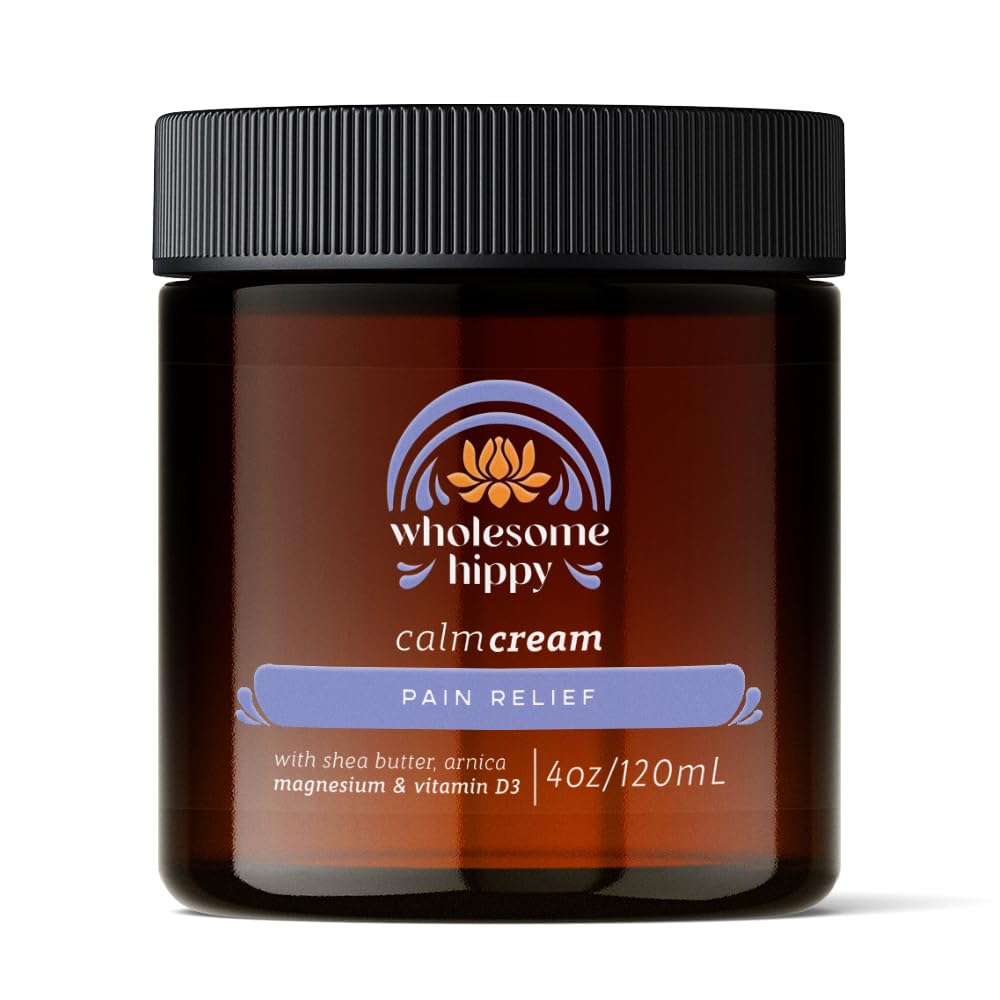 Wholesome Hippy Magnesium Calm Cream bottle for soothing relaxation and skin comfort.