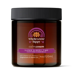 Wholesome Hippy Super Sleepytime Cream jar for nighttime hydration.