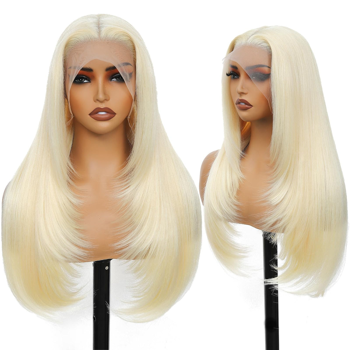 WIGAGA Blonde 13x4 lace-front wig with natural hairline for daily wear