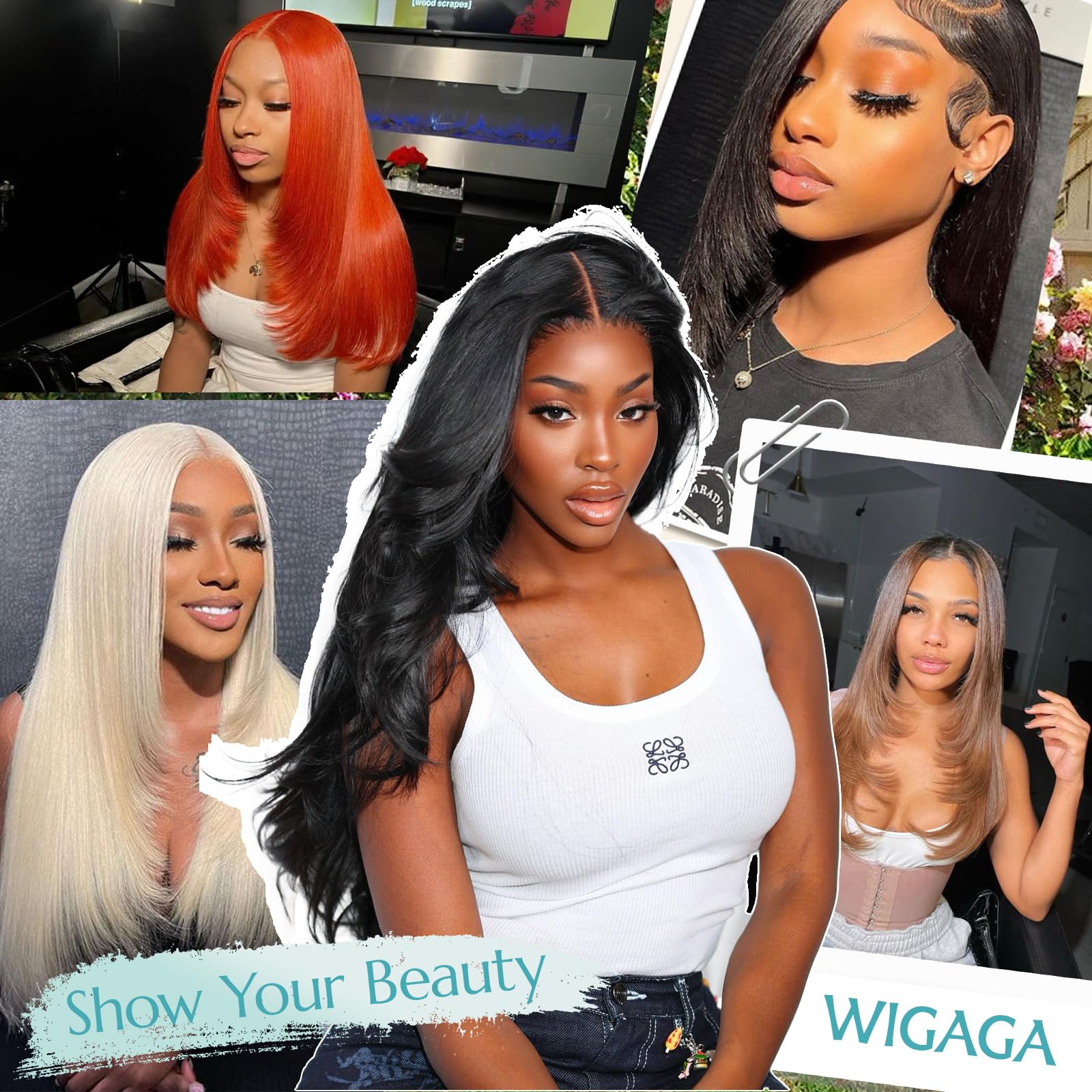 WIGAGA complete wig package includes caps for ready-to-wear convenience.
