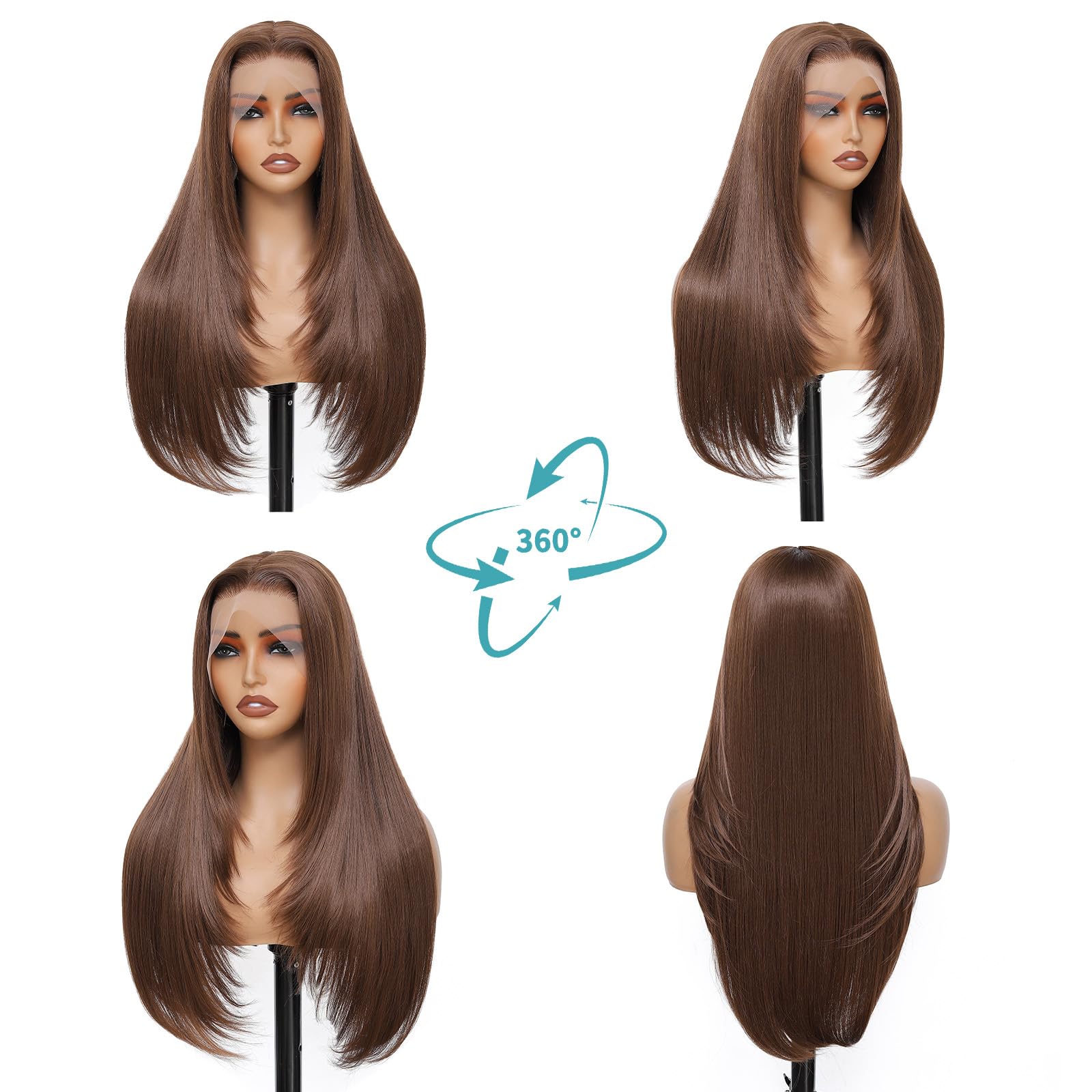 WIGAGA hd lace-front wig blends naturally with skin tone for a seamless look.