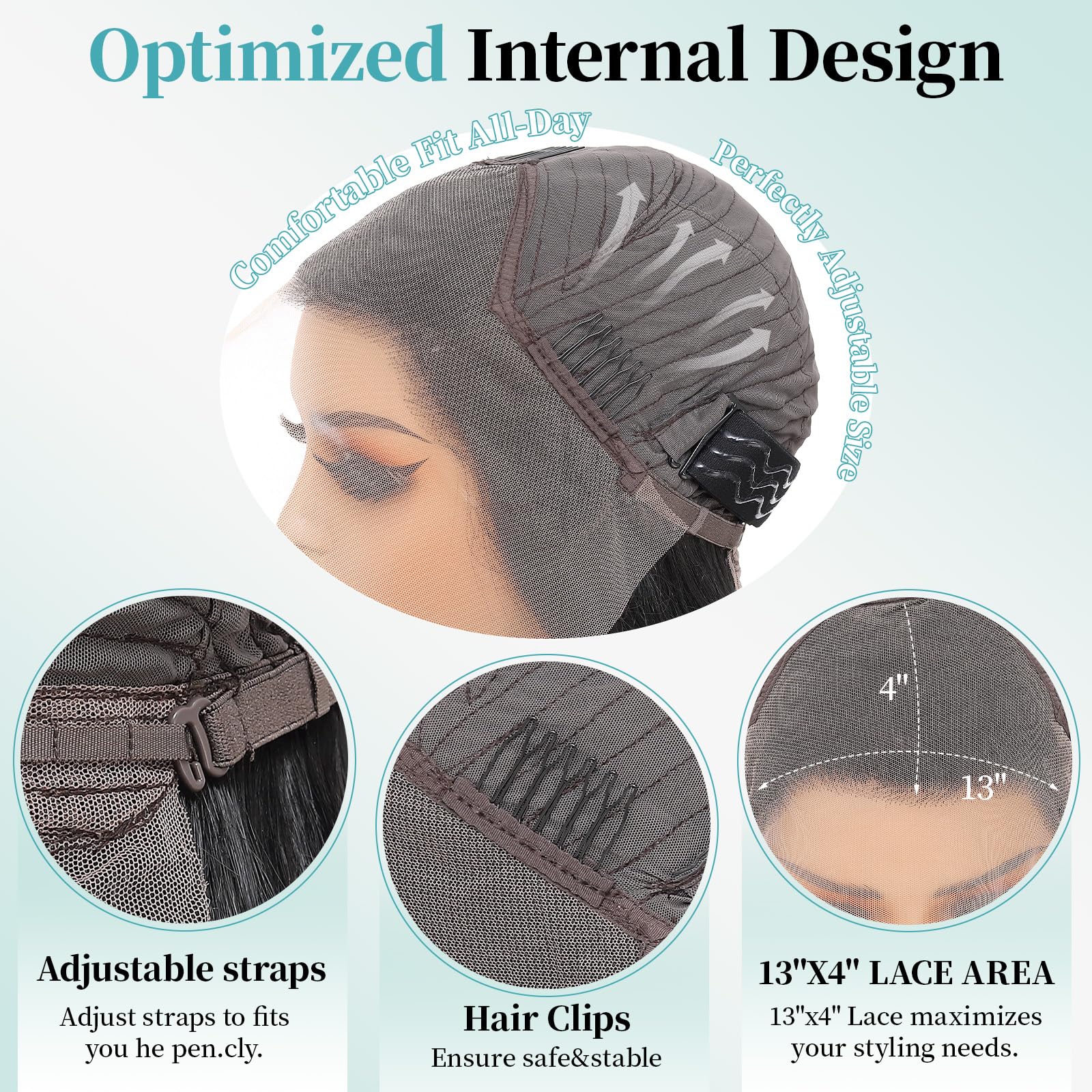 WIGAGA versatile part styles for side, middle, or free part looks