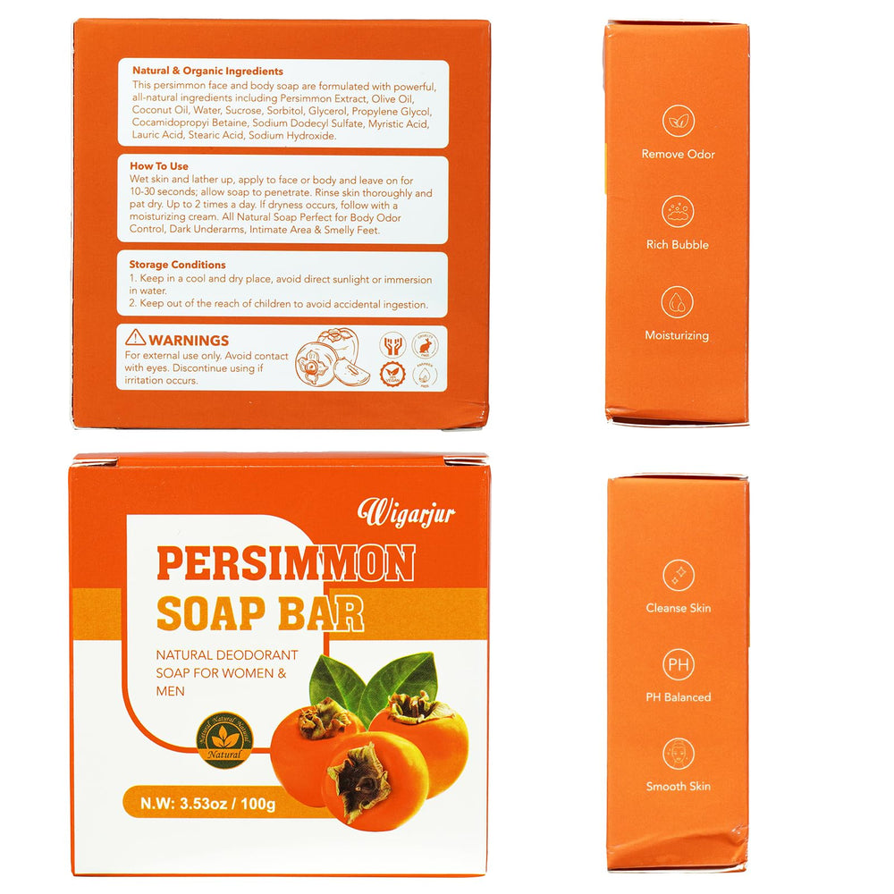 Wigarjur Persimmon Soap travel-friendly bar for odor control anywhere.
