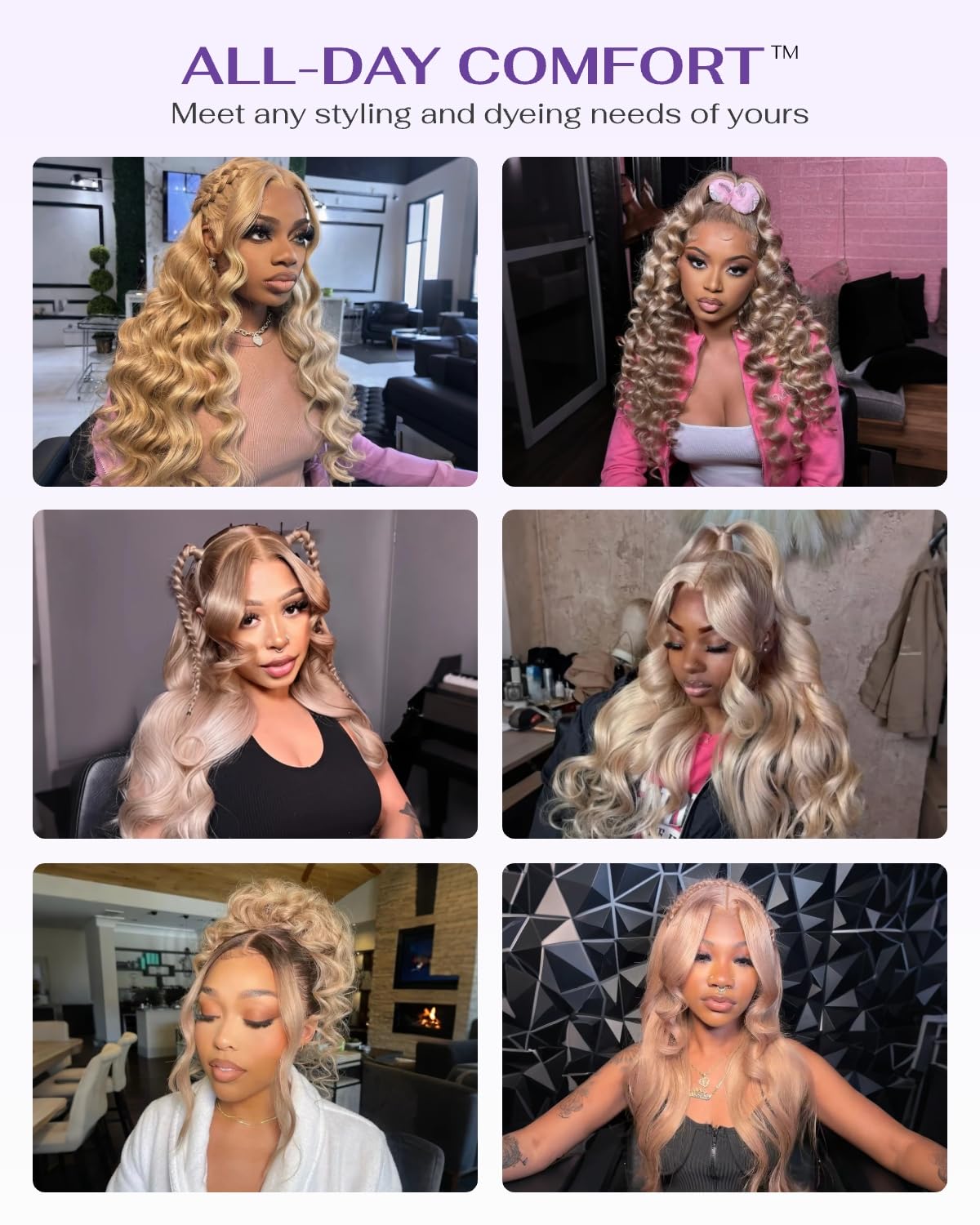 Wigcool Adjustable Cap Hidden Strap Wig for comfortable, long wear