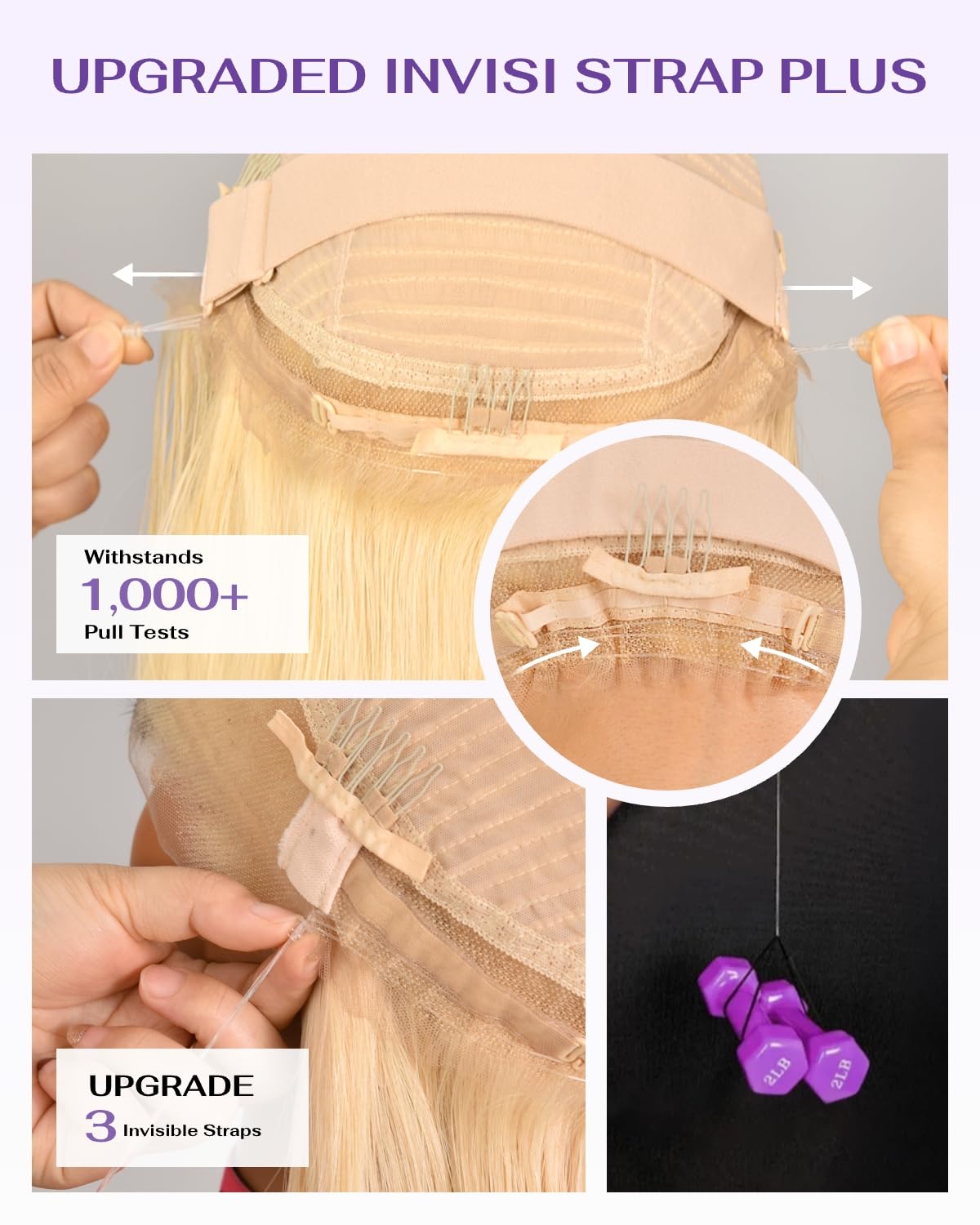 Wigcool glueless lace front ensures comfortable wear and quick application.