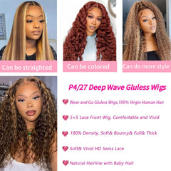 Wighottie glueless wig with pre-plucked hairline for quick wear.