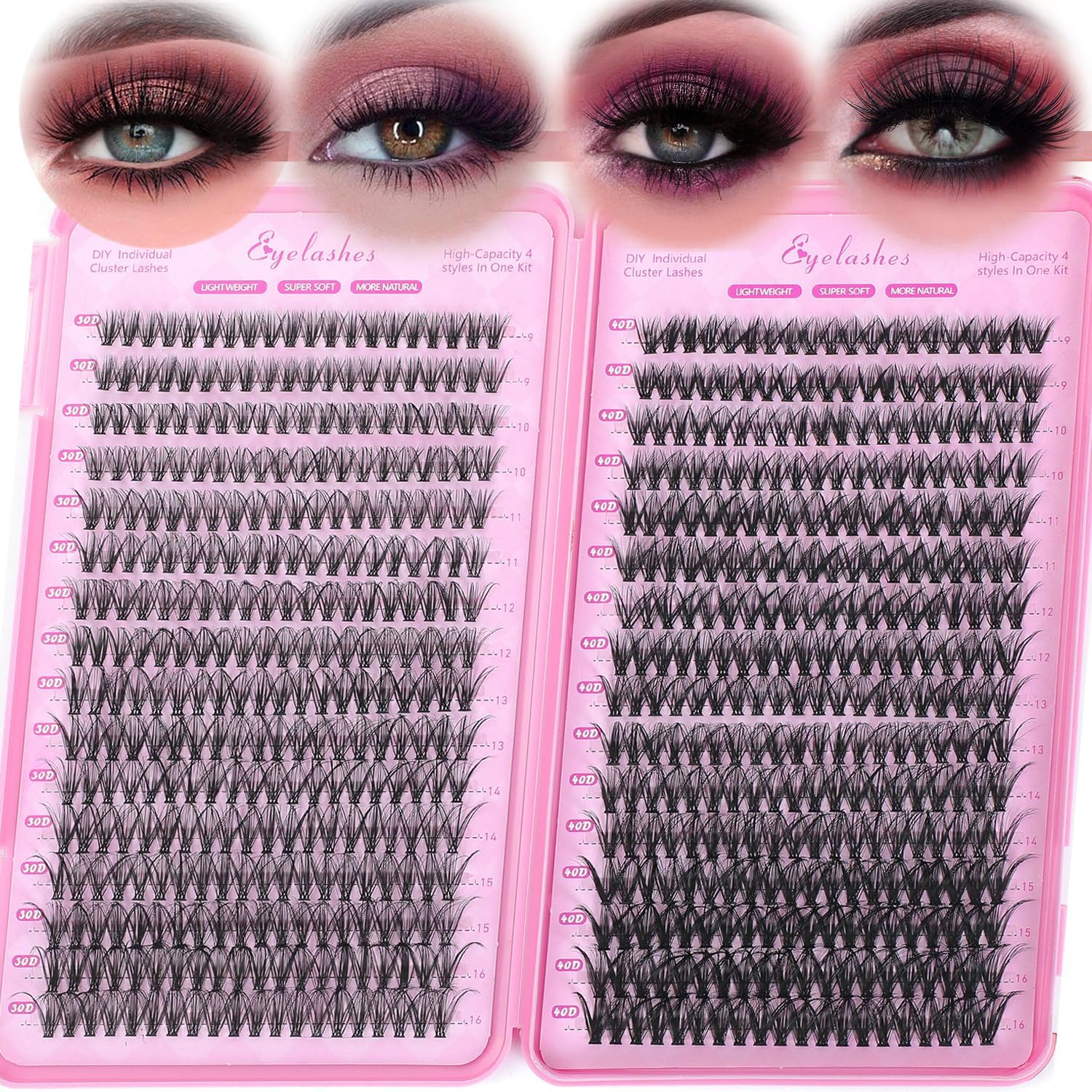 WIGICD Manga Lash Clusters kit with D curl for a soft, natural finish.