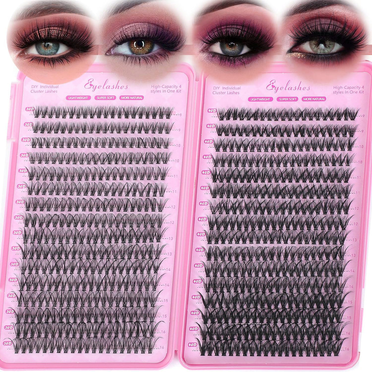 WIGICD Manga Lash Clusters kit with D curl for a soft, natural finish.