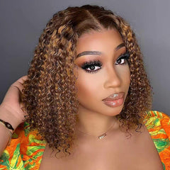 wigklee curly bob wig 200 density for full daily volume.