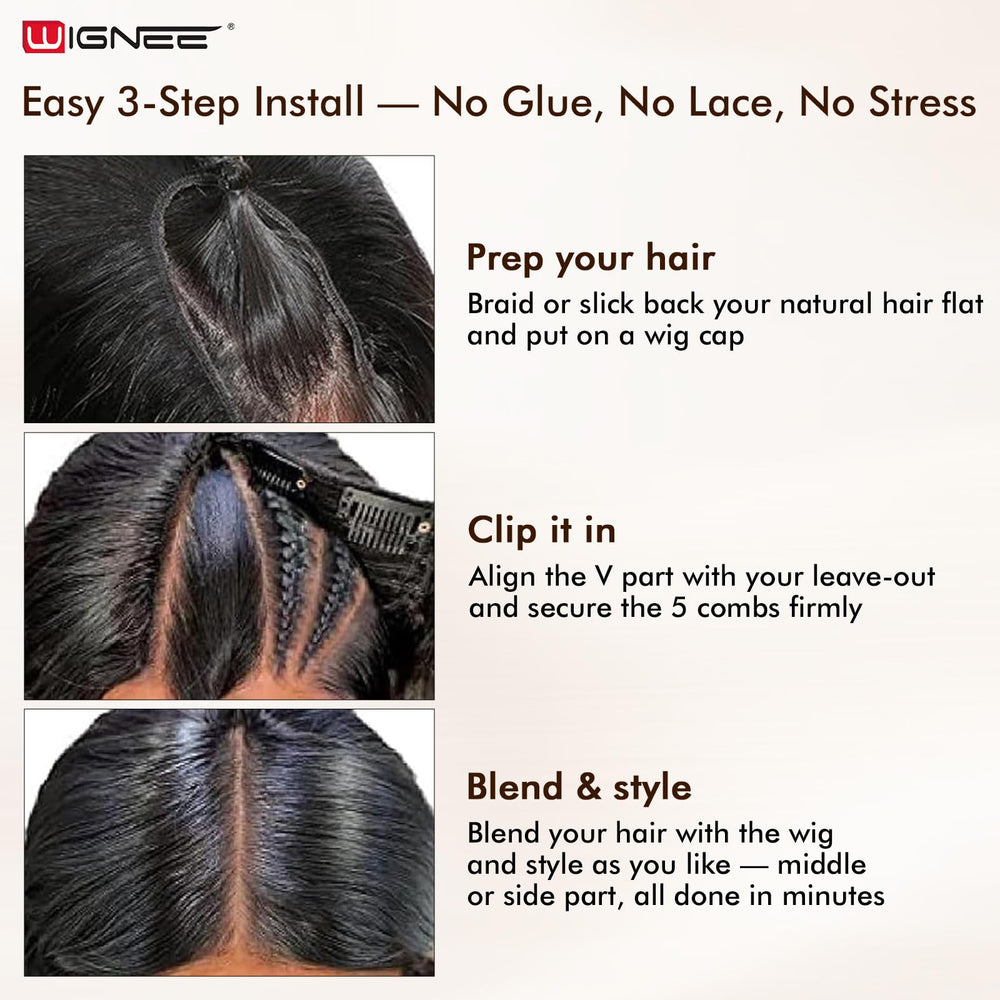 WIGNEE long wavy look studio shot highlights flow and movement