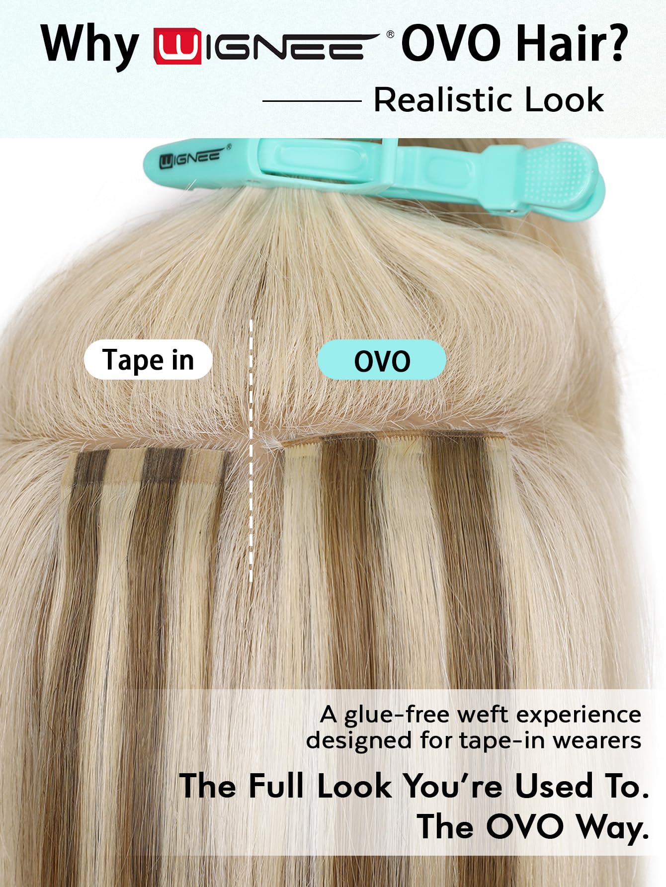 WIGNEE OVO micro bead install kit demonstrates fast glue-free attachment.