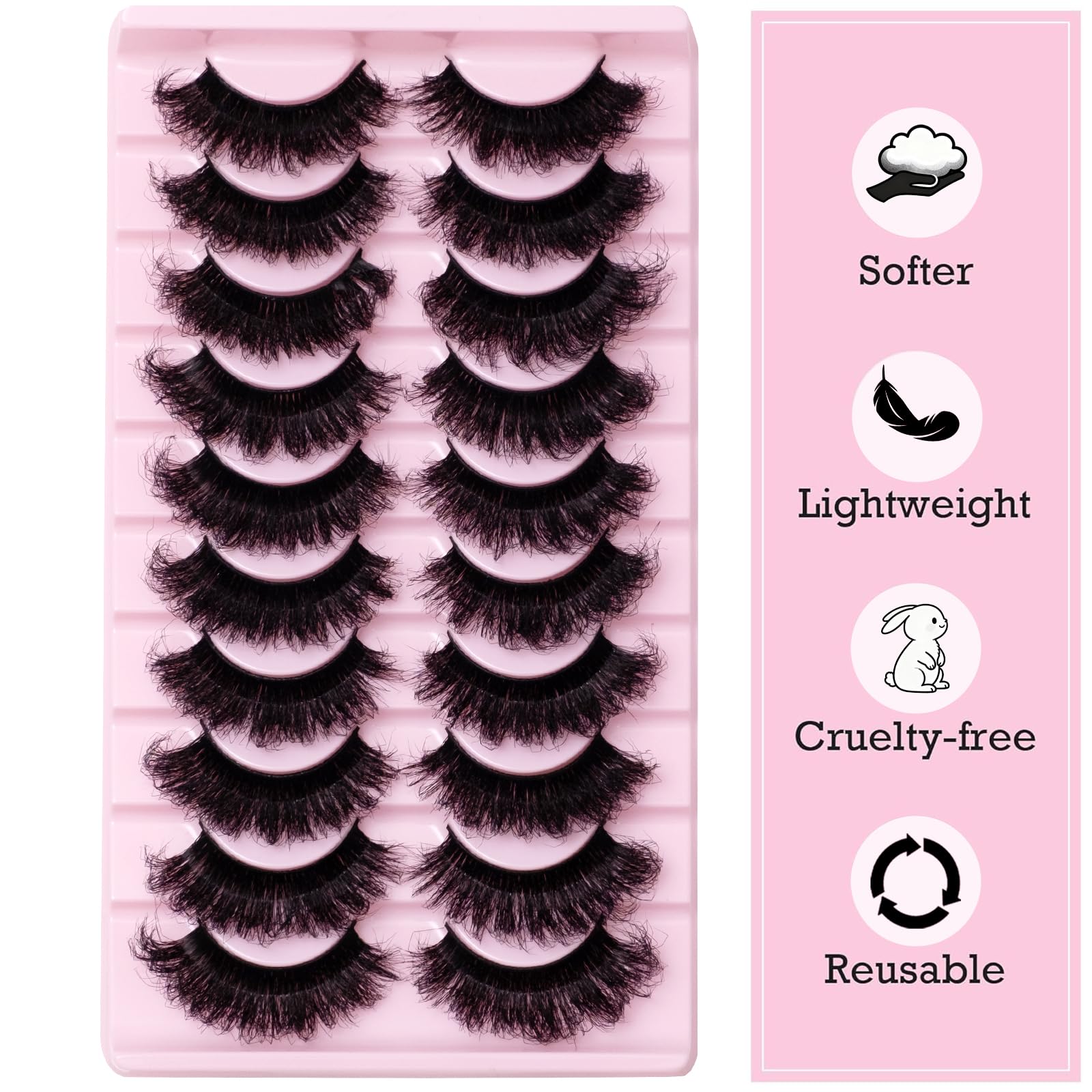 Wikbik cat-eye lashes with DCurl for noticeable length