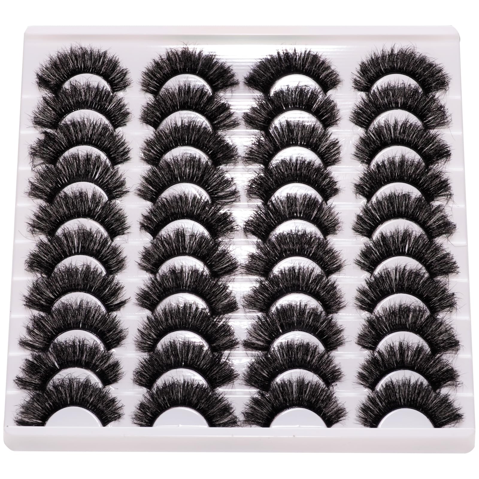 Wikbik Mink Lashes Fluffy 20mm Stirps with flexible band for easy application