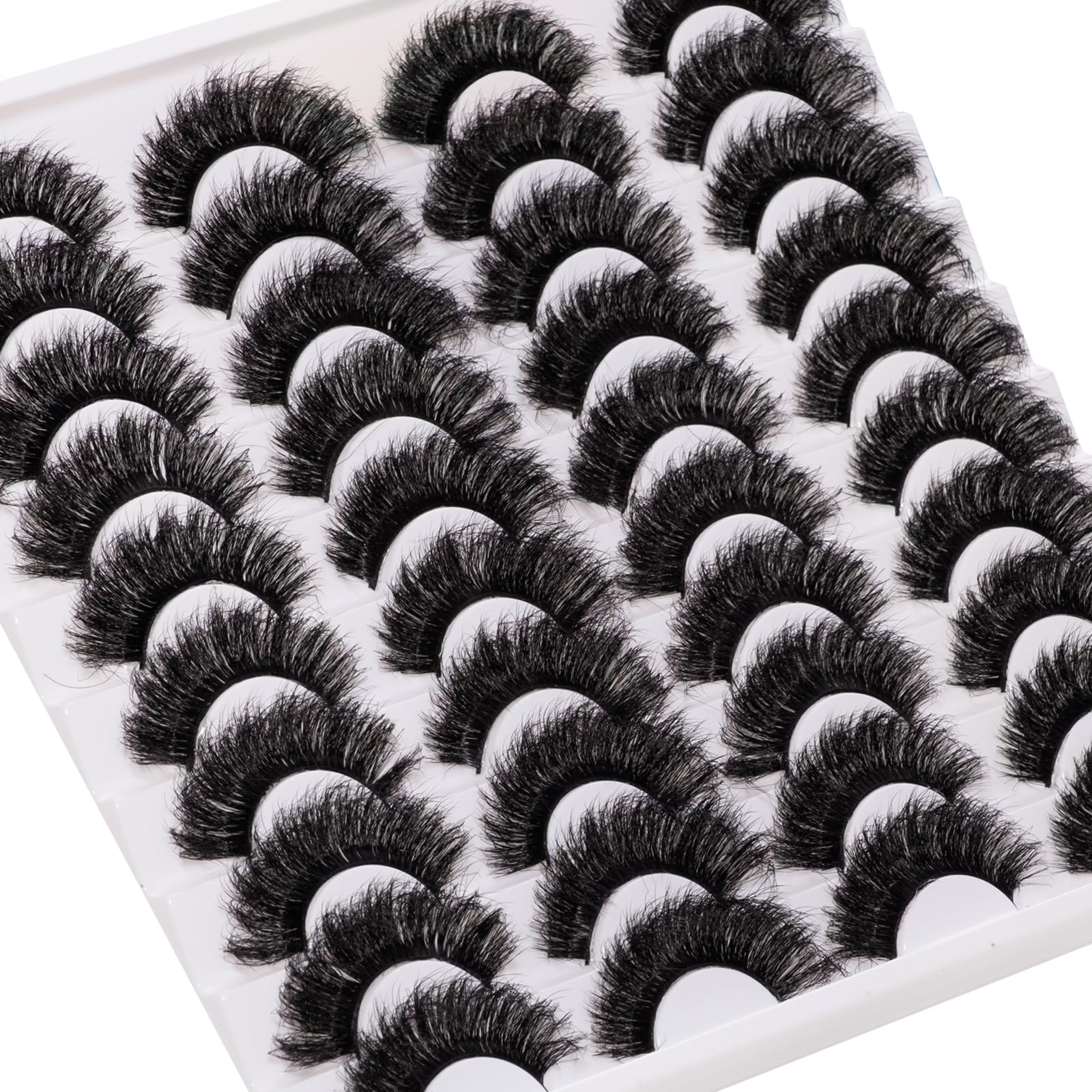 Wikbik Mink Lashes Fluffy 20mm Stirps reusable up to 15+ times