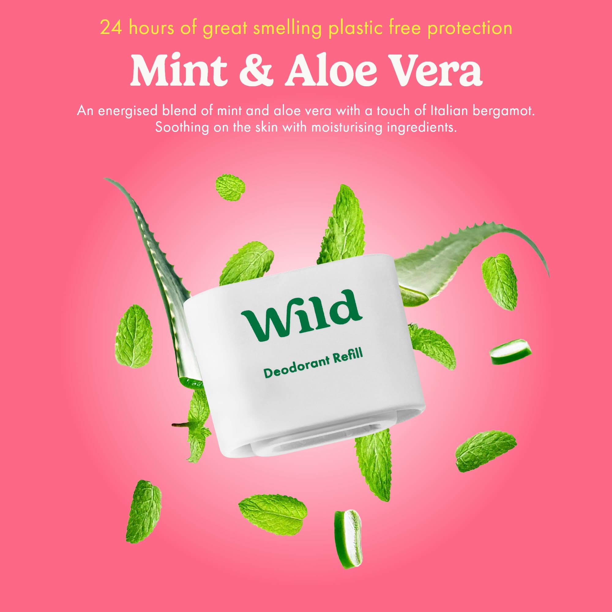 Wild aluminum-free formula close-up emphasizing skin-friendly care
