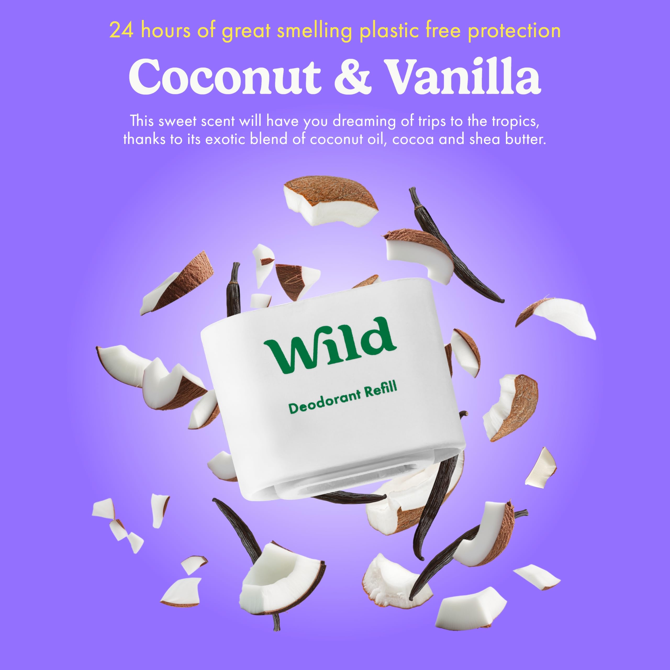 Wild deodorant refill system cutting tool demonstrates easy eco-friendly refilling.