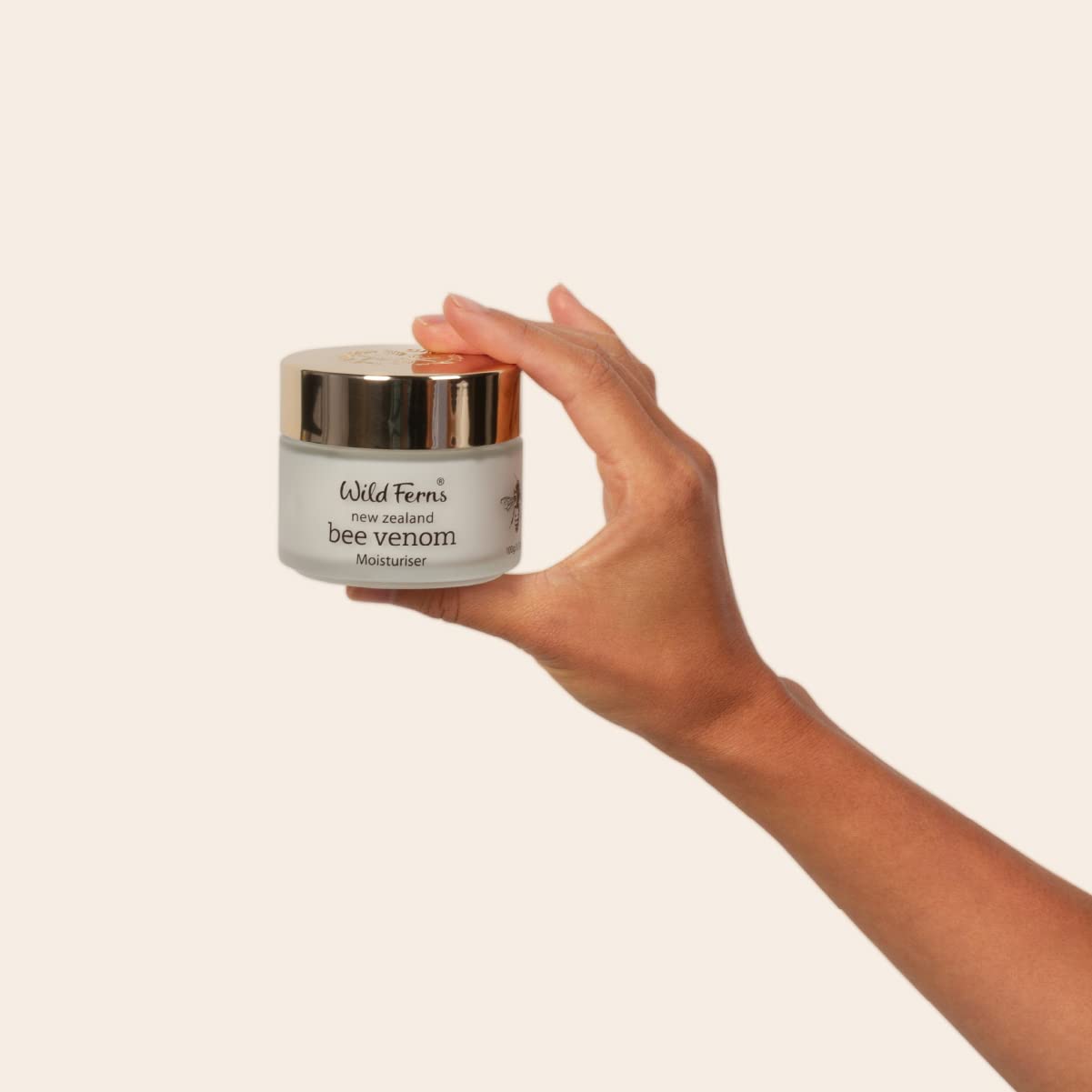 Wild Ferns Sweet Almond Oil enriched cream with soothing texture.